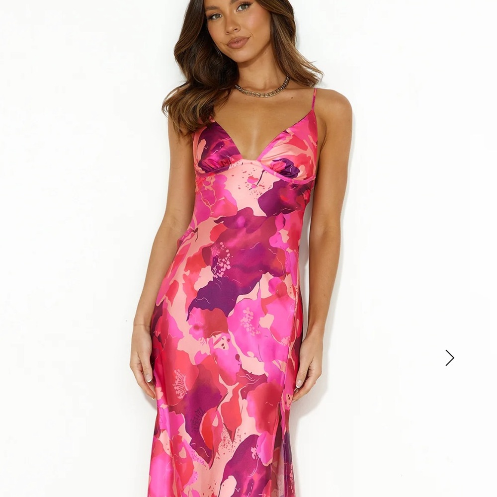 Hello Molly Pink Strapless Sleeveless Gown